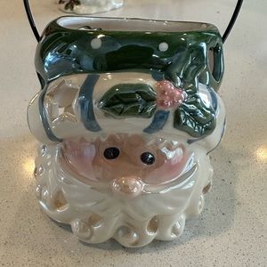 Crazy Mountain Santa candle holder with carrying handle